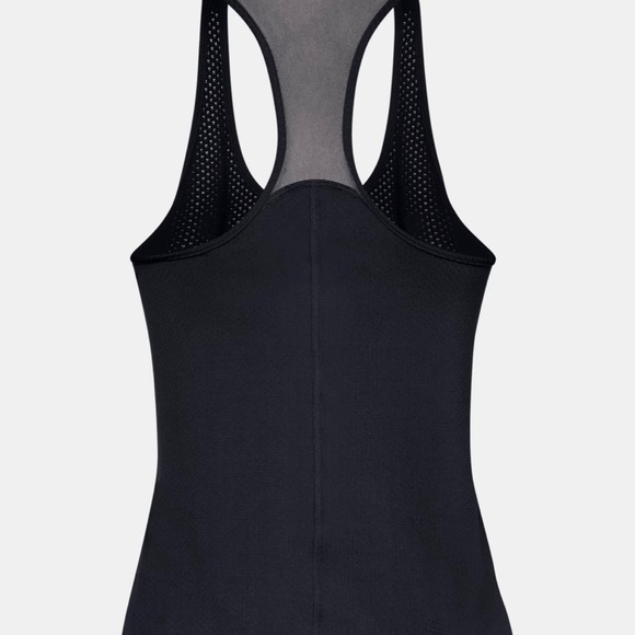 NWOT Under Armour Women's HeatGear Armour Racer Tank top size medium black mesh - Picture 5 of 11